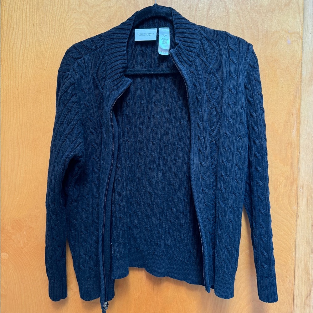 Black Zip Up Sweater